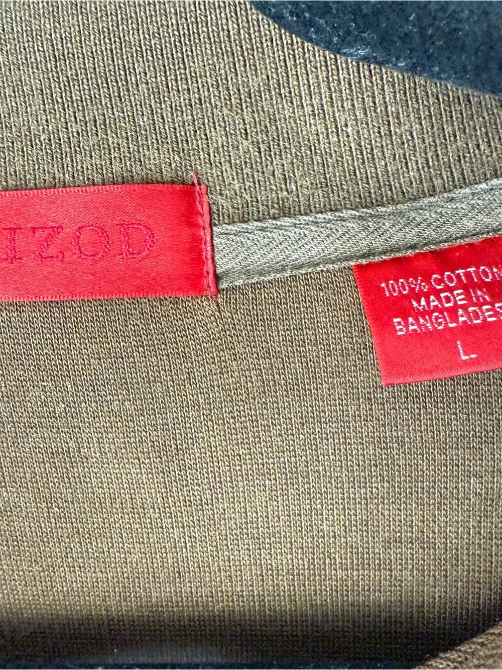 Izod Brown Quarter-Zip Pullover Sweater
